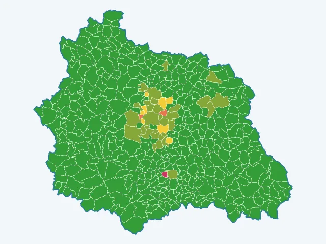 Carte des cambriolages dans le Puy-de-Dôme (63)