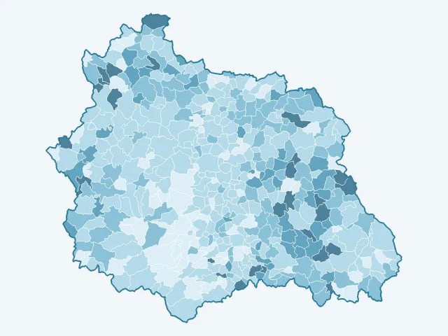 Carte du vote Fabien Roussel dans le Puy-de-Dôme (63)