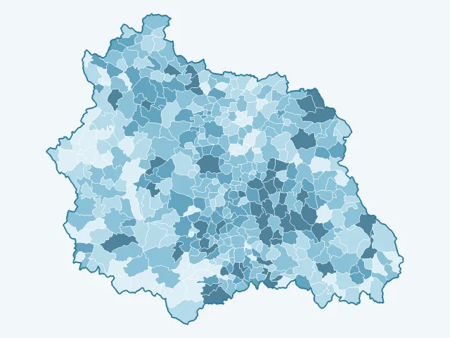Carte du vote Jean-Luc Mélenchon dans le Puy-de-Dôme (63)