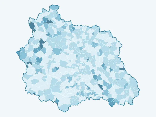 Carte du vote Nathalie Arthaud dans le Puy-de-Dôme (63)