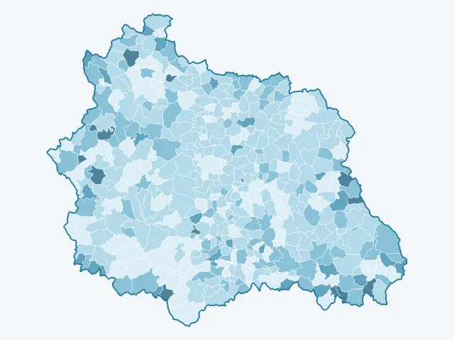 Carte du vote Nicolas Dupont-Aignan dans le Puy-de-Dôme (63)
