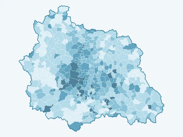 Carte du vote Yannick Jadot dans le Puy-de-Dôme (63)