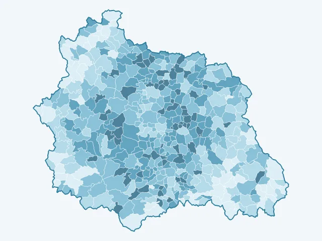 Carte de la population active dans le Puy-de-Dôme (63)