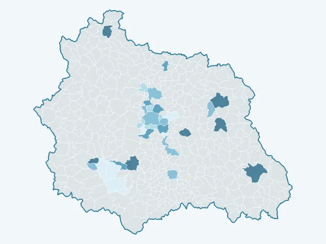 Carte du rendement locatif dans le Puy-de-Dôme (63)