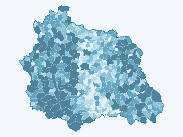 Carte de la superficie dans le Puy-de-Dôme (63)