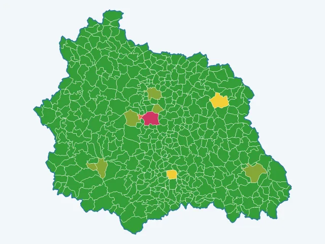 Carte des infractions liées aux stupéfiants dans le Puy-de-Dôme (63)