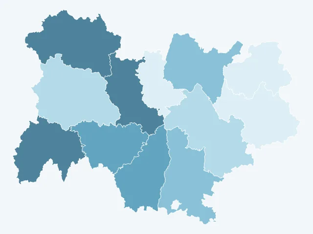 Carte du rendement locatif en Auvergne-Rhône-Alpes