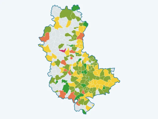 Carte de la satisfaction des habitants dans le Rhône (69)