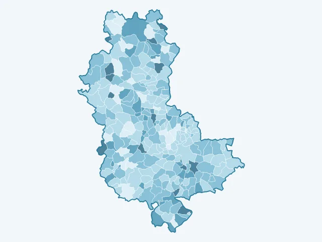 Carte du vote Fabien Roussel dans le Rhône (69)