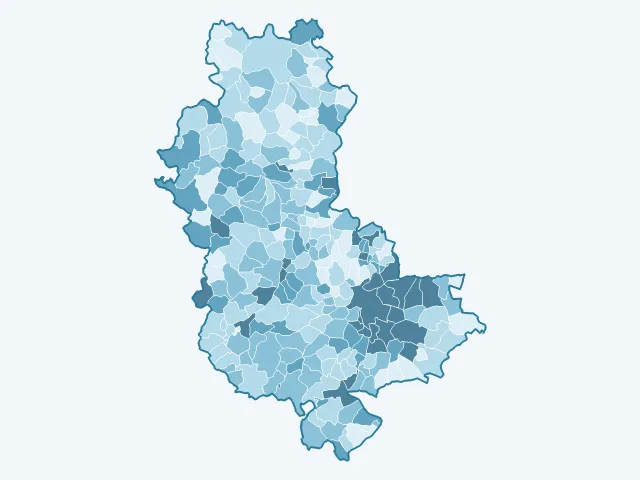 Carte du vote Jean-Luc Mélenchon dans le Rhône (69)