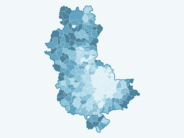Carte du vote Marine Le Pen dans le Rhône (69)
