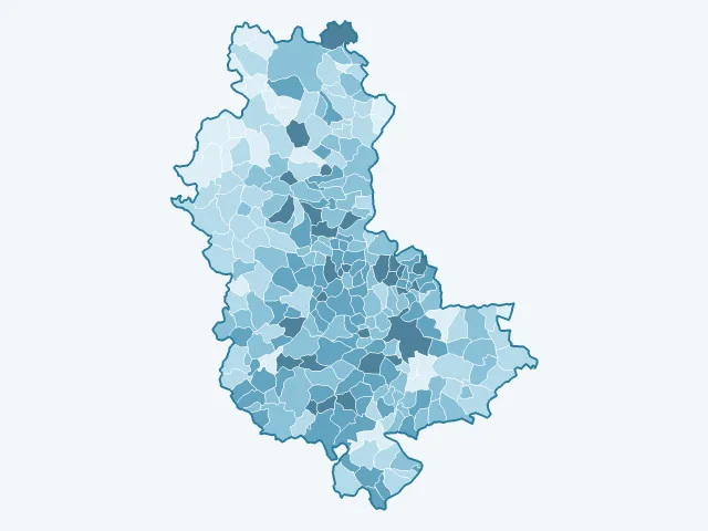 Carte du vote Yannick Jadot dans le Rhône (69)
