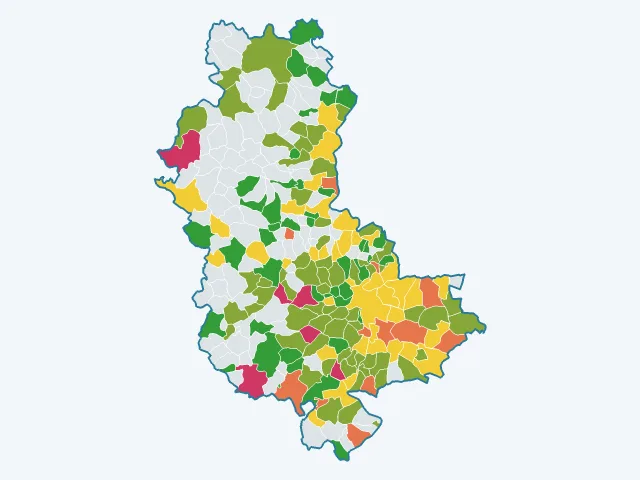 Carte du sentiment de sécurité dans le Rhône (69)