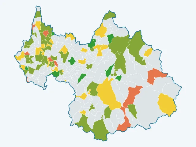 Carte de la satisfaction des habitants dans la Savoie (73)