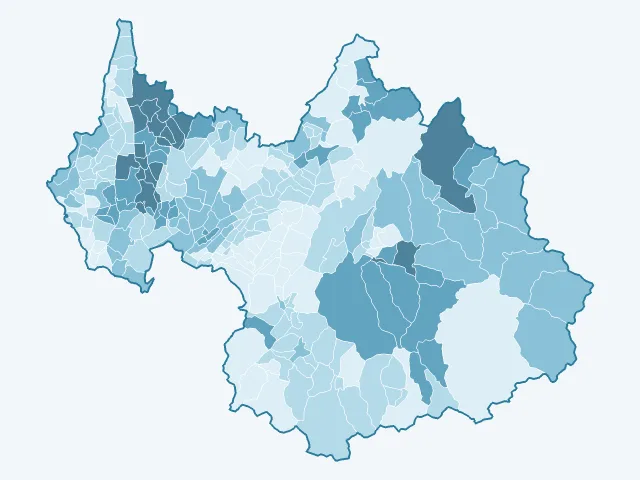 Carte des loyers dans la Savoie (73)