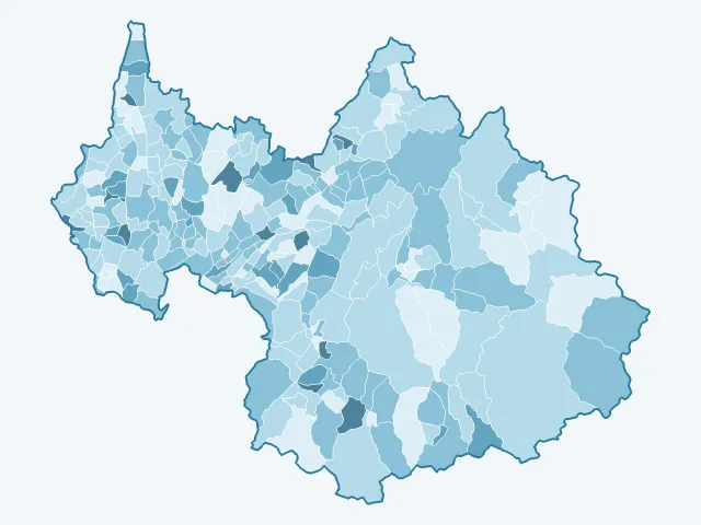 Carte du vote Anne Hidalgo dans la Savoie (73)