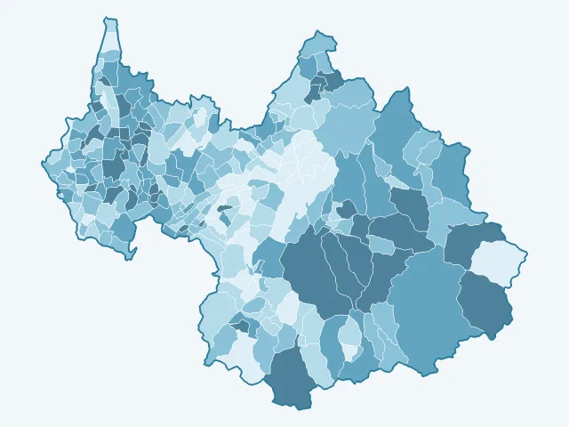 Carte du vote Emmanuel Macron dans la Savoie (73)