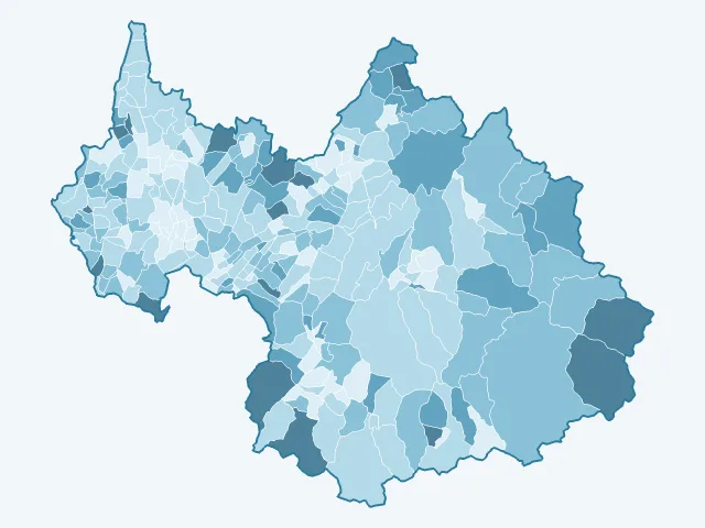 Carte du vote Jean Lassalle dans la Savoie (73)