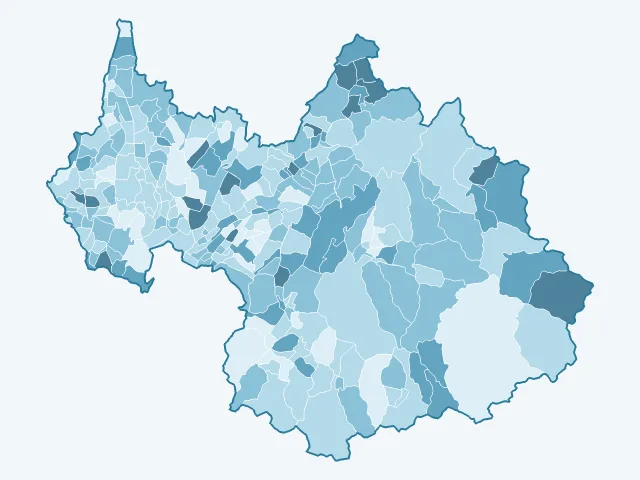 Carte du vote Nicolas Dupont-Aignan dans la Savoie (73)