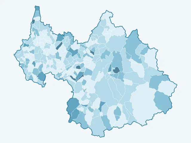 Carte du vote Philippe Poutou dans la Savoie (73)