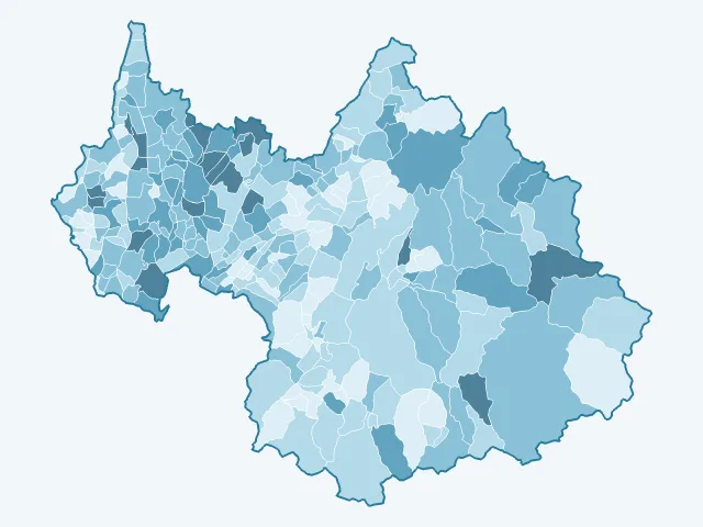 Carte du vote Yannick Jadot dans la Savoie (73)