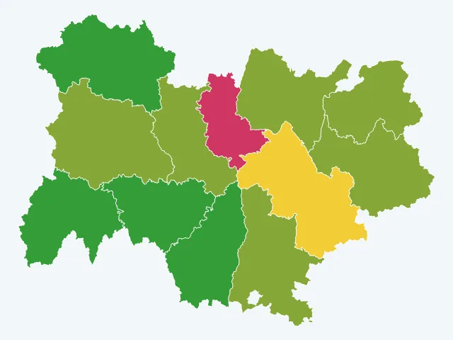 Carte des vols et dégradations en Auvergne-Rhône-Alpes