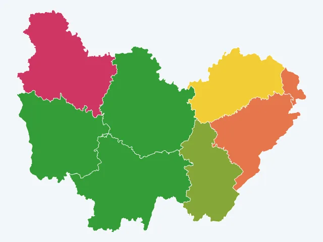 Carte des agressions physiques et sexuelles en Bourgogne-Franche-Comté