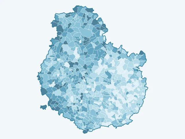 Carte de l'âge moyen dans la Côte-d'Or (21)