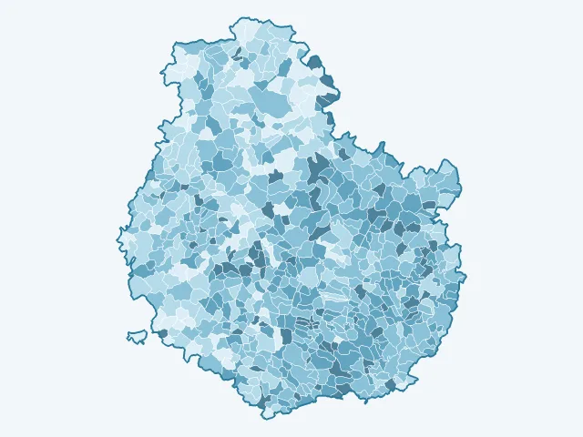 Carte de la population active dans la Côte-d'Or (21)