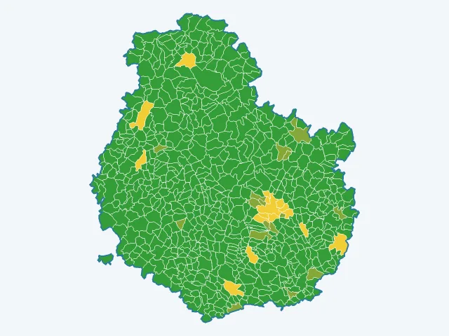 Carte de l'indice de tranquillité dans la Côte-d'Or (21)