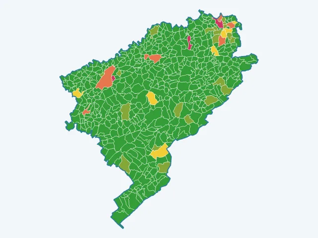 Carte des agressions physiques et sexuelles dans le Doubs (25)