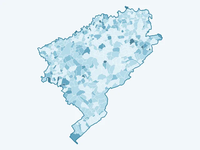 Carte du vote Anne Hidalgo dans le Doubs (25)