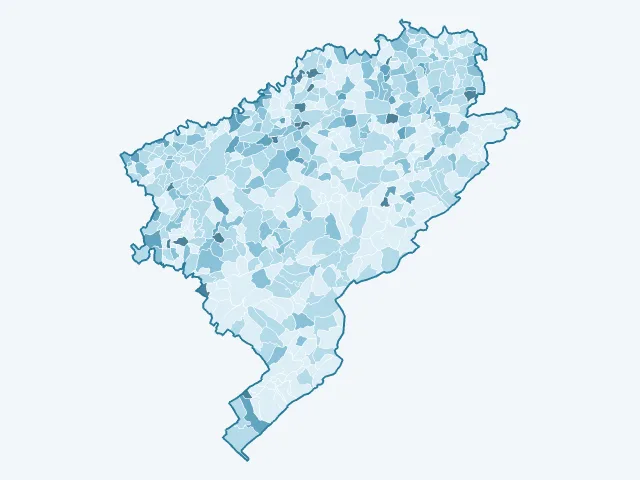 Carte du vote Fabien Roussel dans le Doubs (25)