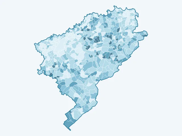 Carte du vote Jean Lassalle dans le Doubs (25)