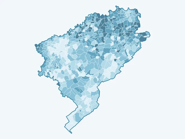Carte du vote Marine Le Pen dans le Doubs (25)