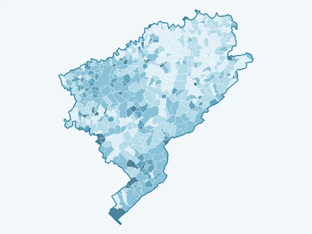 Carte du vote Yannick Jadot dans le Doubs (25)