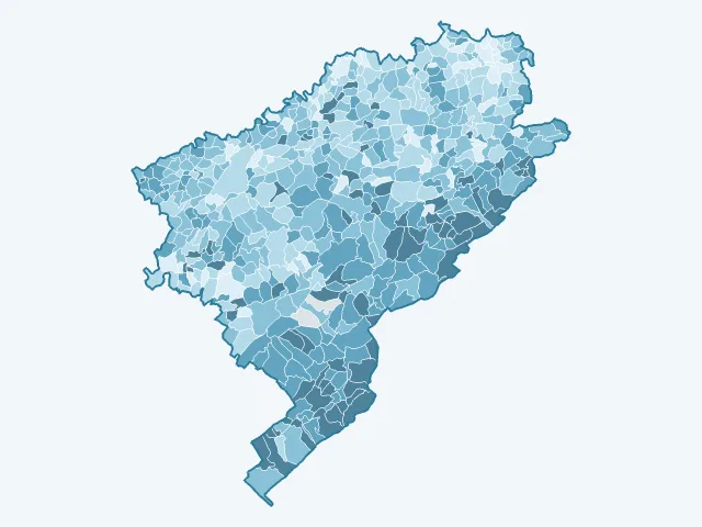 Carte de la population active dans le Doubs (25)