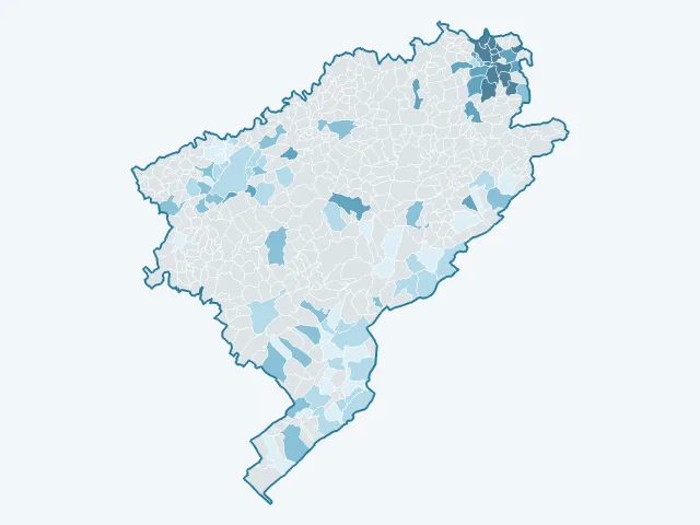 Carte du rendement locatif dans le Doubs (25)