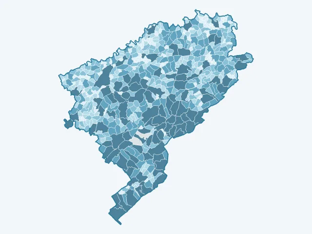 Carte de la superficie dans le Doubs (25)