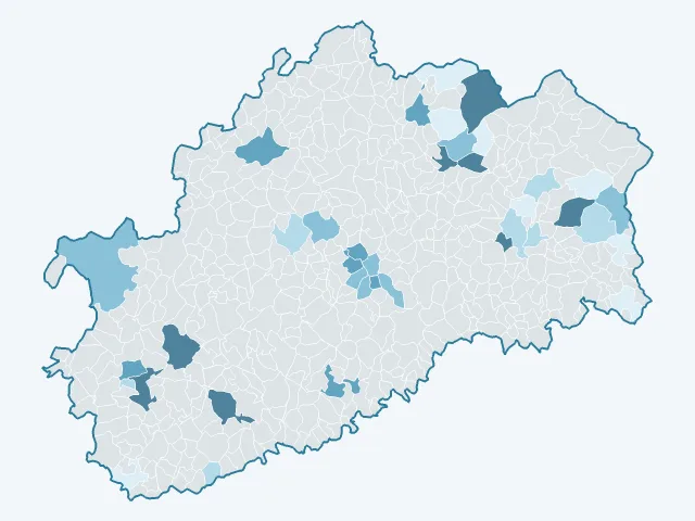 Carte de l'évolution des prix immobiliers dans la Haute-Saône (70)