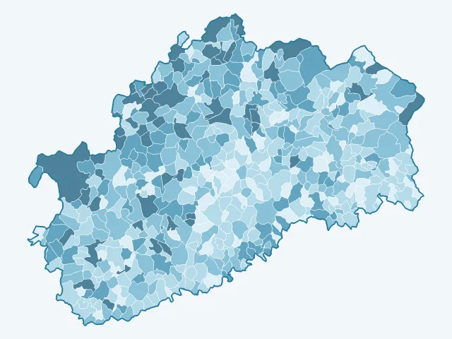 Carte des logements vacants dans la Haute-Saône (70)