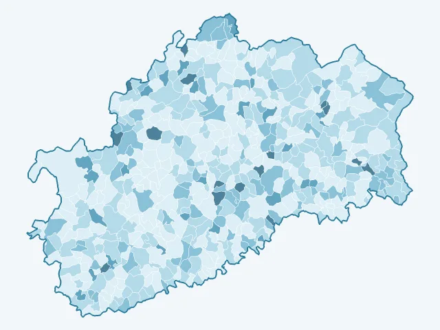 Carte du vote Anne Hidalgo dans la Haute-Saône (70)
