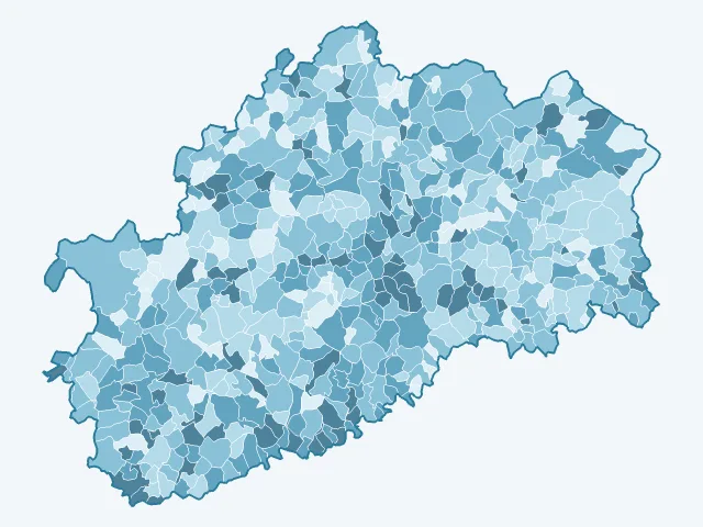 Carte du vote Emmanuel Macron dans la Haute-Saône (70)