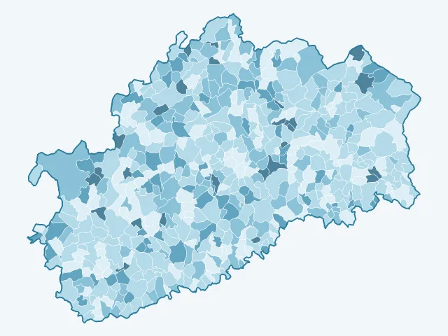 Carte du vote Jean Lassalle dans la Haute-Saône (70)