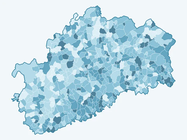 Carte du vote Jean-Luc Mélenchon dans la Haute-Saône (70)