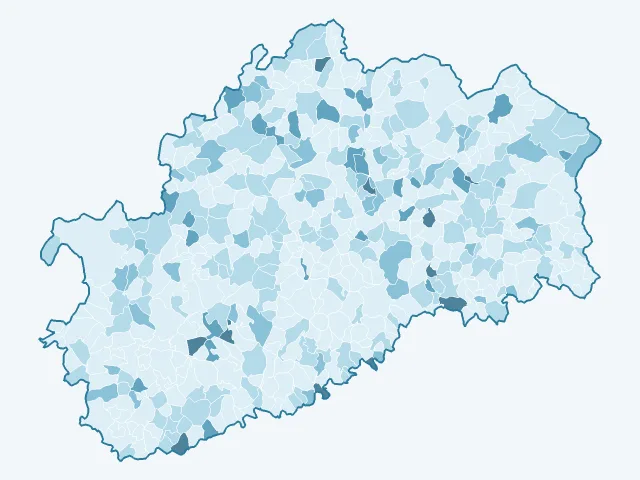 Carte du vote Nathalie Arthaud dans la Haute-Saône (70)