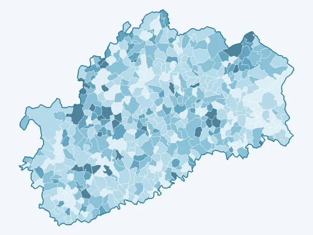 Carte du vote Valérie Pécresse dans la Haute-Saône (70)