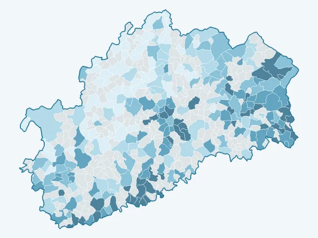 Carte des prix de l'immobilier dans la Haute-Saône (70)