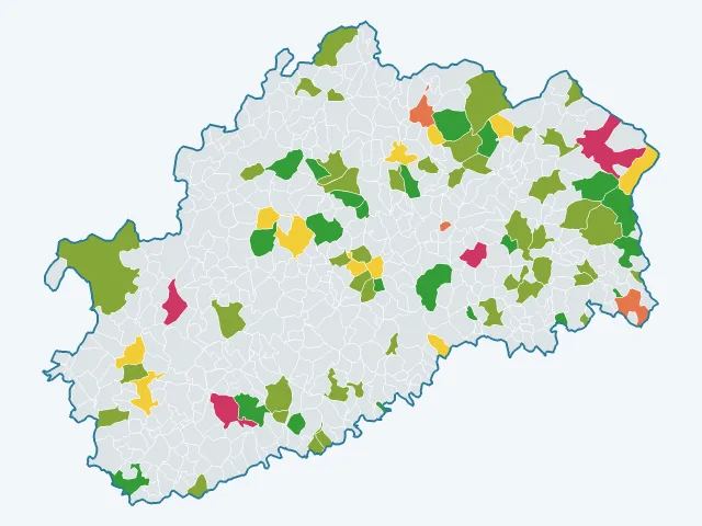 Carte du sentiment de sécurité dans la Haute-Saône (70)