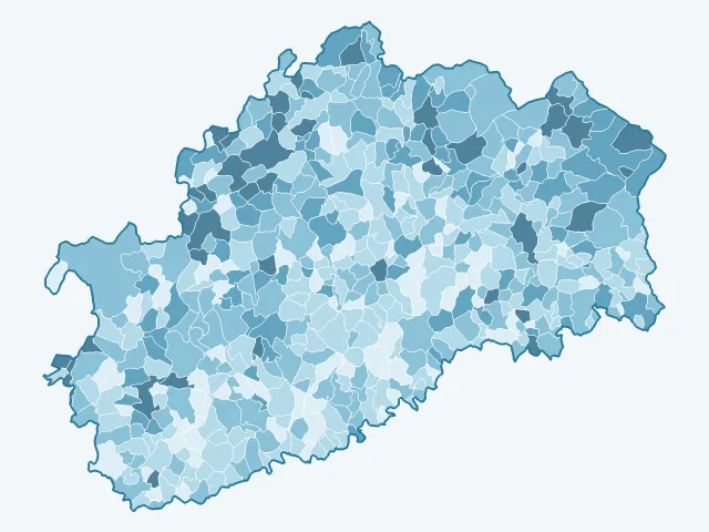 Carte du taux de chômage dans la Haute-Saône (70)